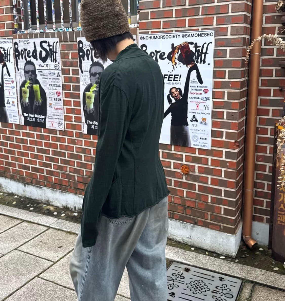 Kolor 테일러디테일 그린 가디건 상품이미지5