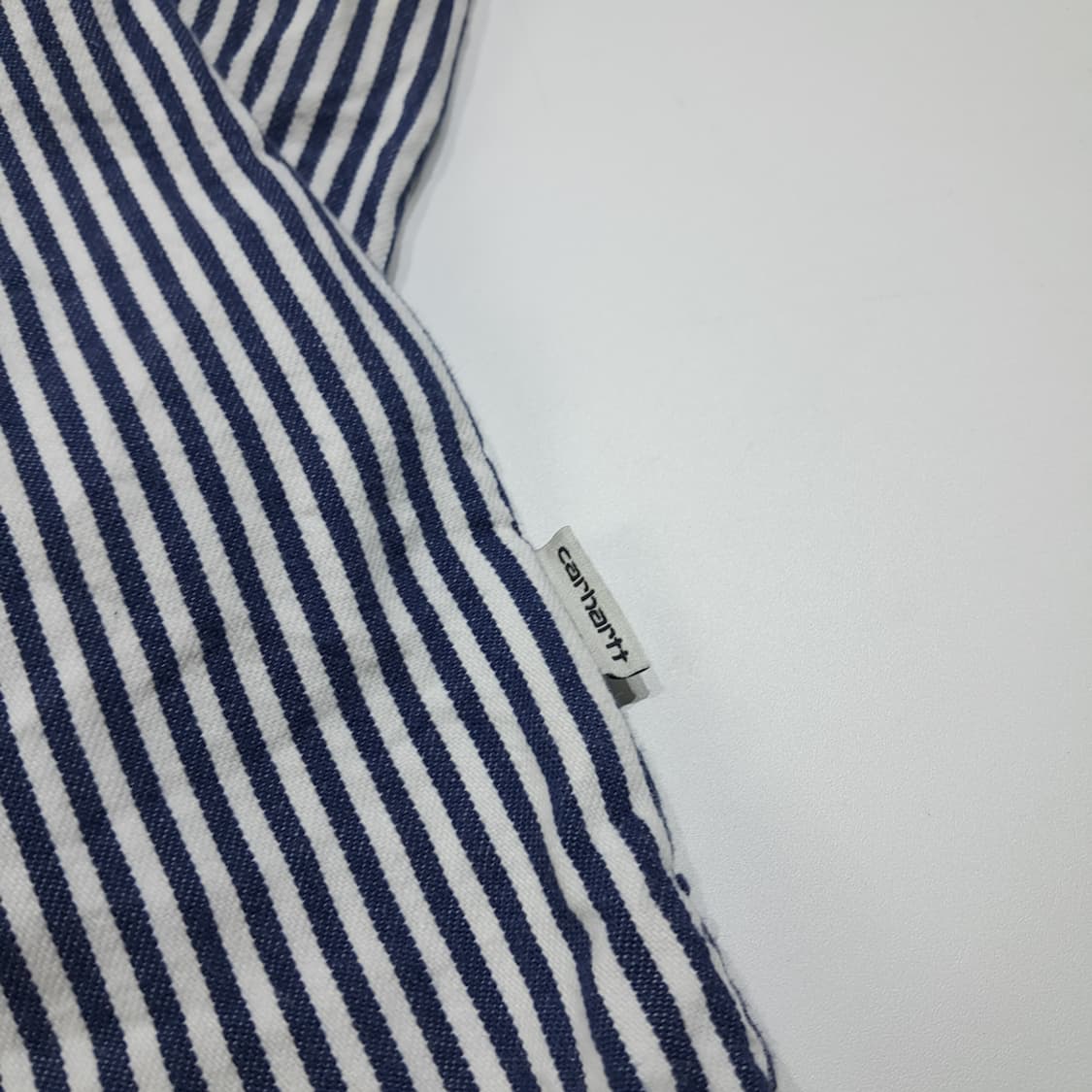 CL340 S 칼하트 코튼 히코리 스트라이프 메탈버튼 네이비 셔츠 남방 상품이미지5