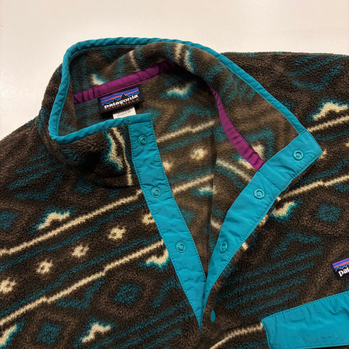 [M] 12FW 파타고니아 신칠라 빈티지 패턴 플리스 후리스 B794 상품이미지5