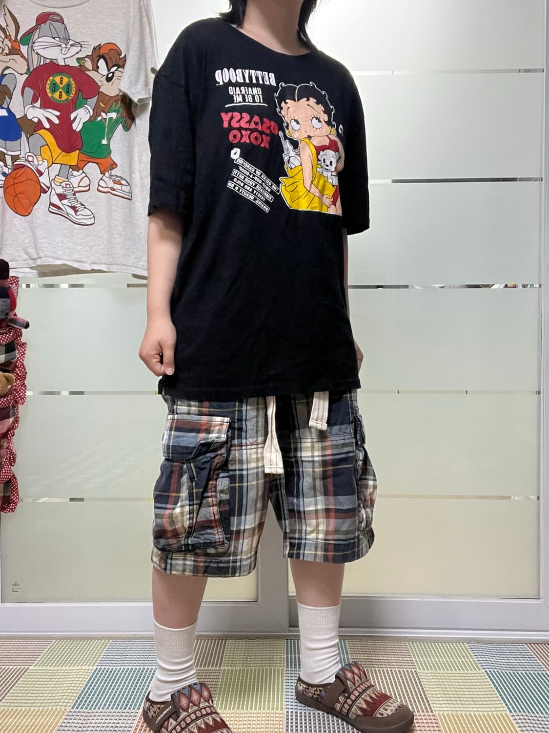 Betty boop 검정 반팔T 상품이미지5