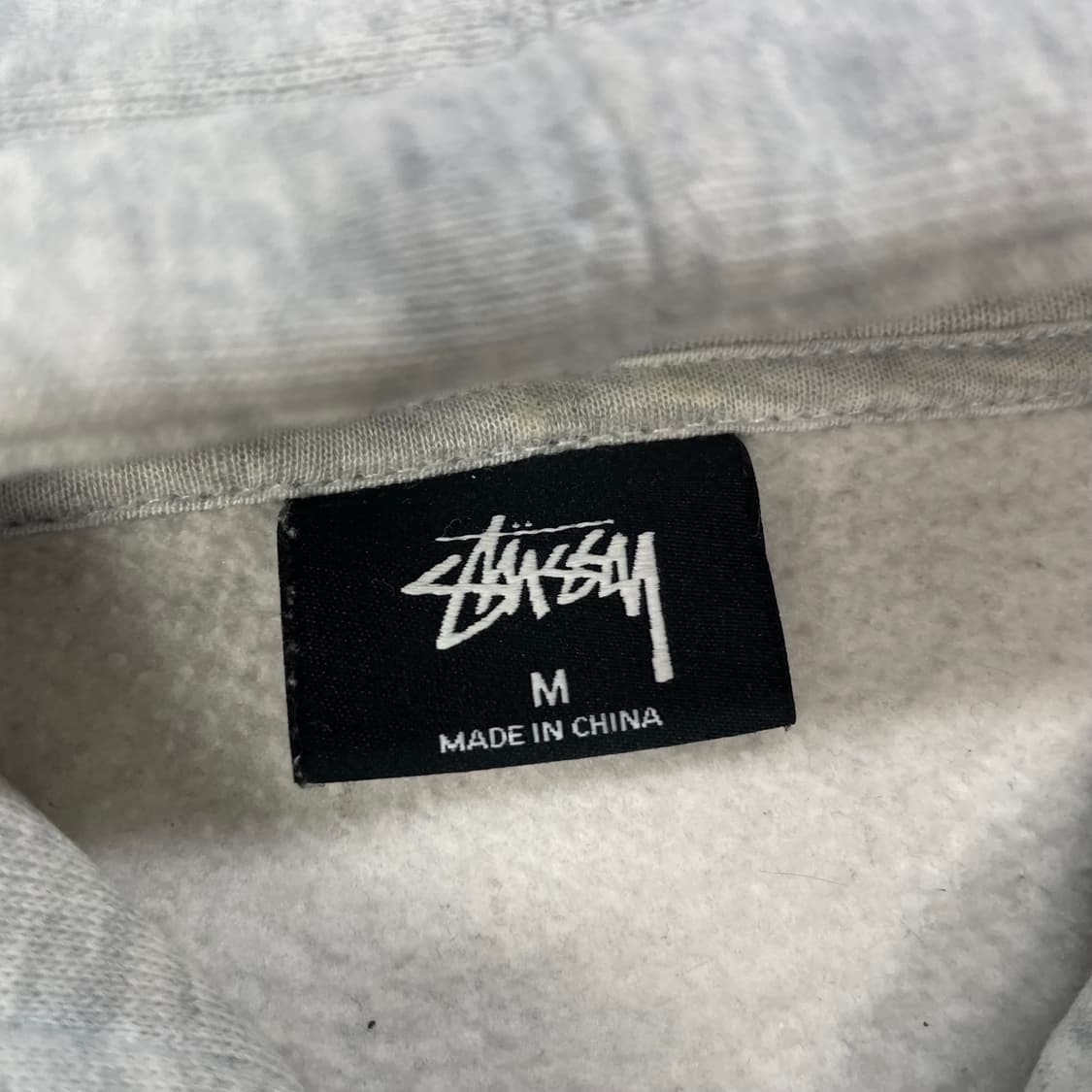 스투시 베이직 로고 후드집업 그레이 상품이미지4