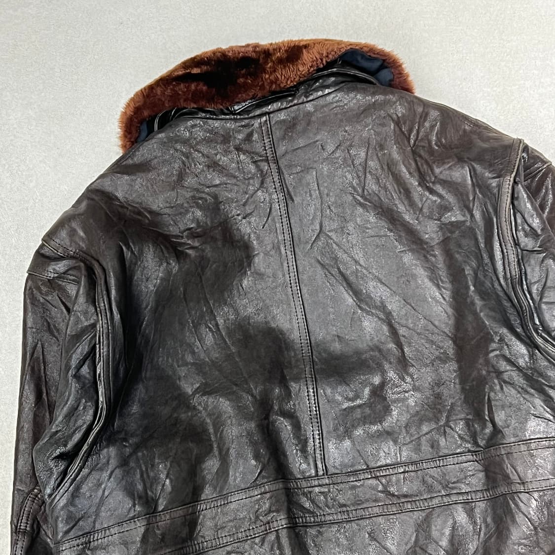 빈티지 리얼레더 퍼자켓 s09550 상품이미지5