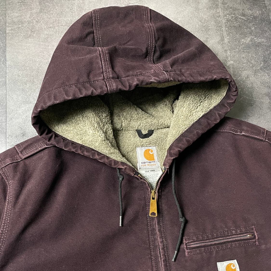 CARHARTT 칼하트 WJ141 와인 액티브 후드 자켓 A00822 상품이미지2