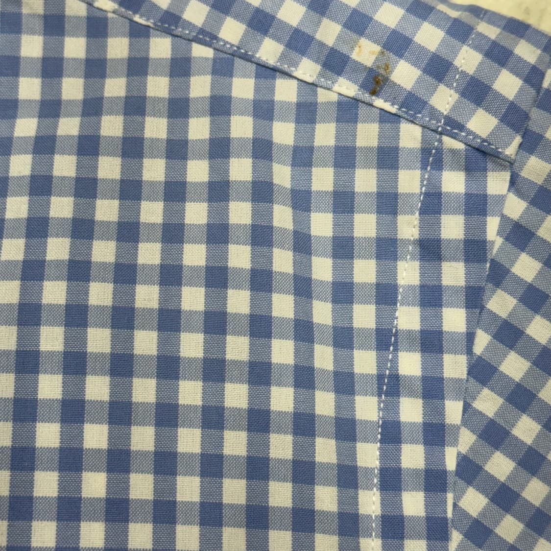 [M] 랄프로렌 클래식핏 하늘색 깅엄체크 반팔셔츠 상품이미지6