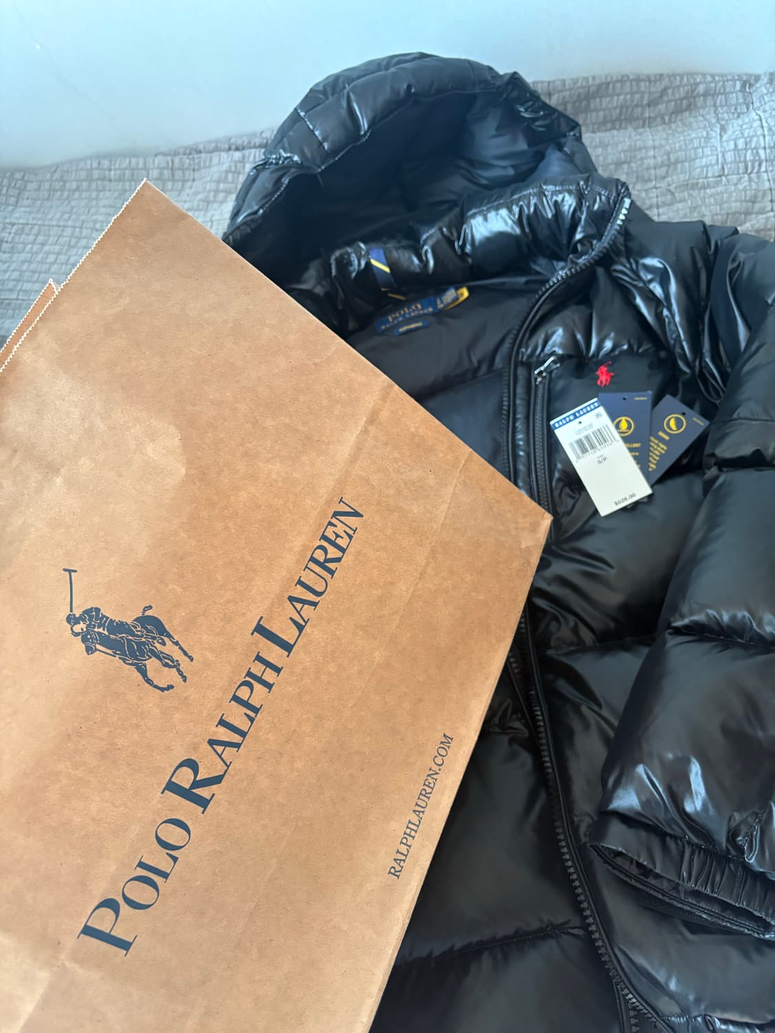 폴로 유광 패딩 s 상품이미지3