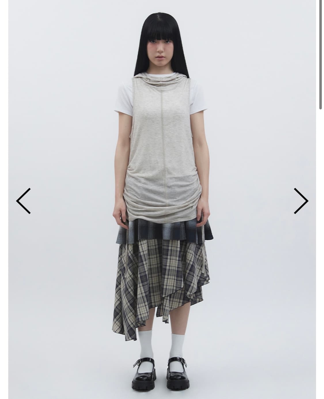뚜오미오) Sheer Hooded Vest BE 2 상품이미지3
