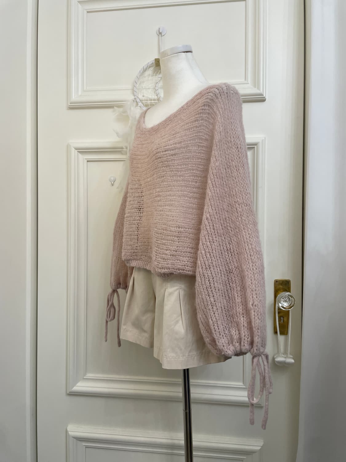 sheer pink bow point lovely mini pants 상품이미지7