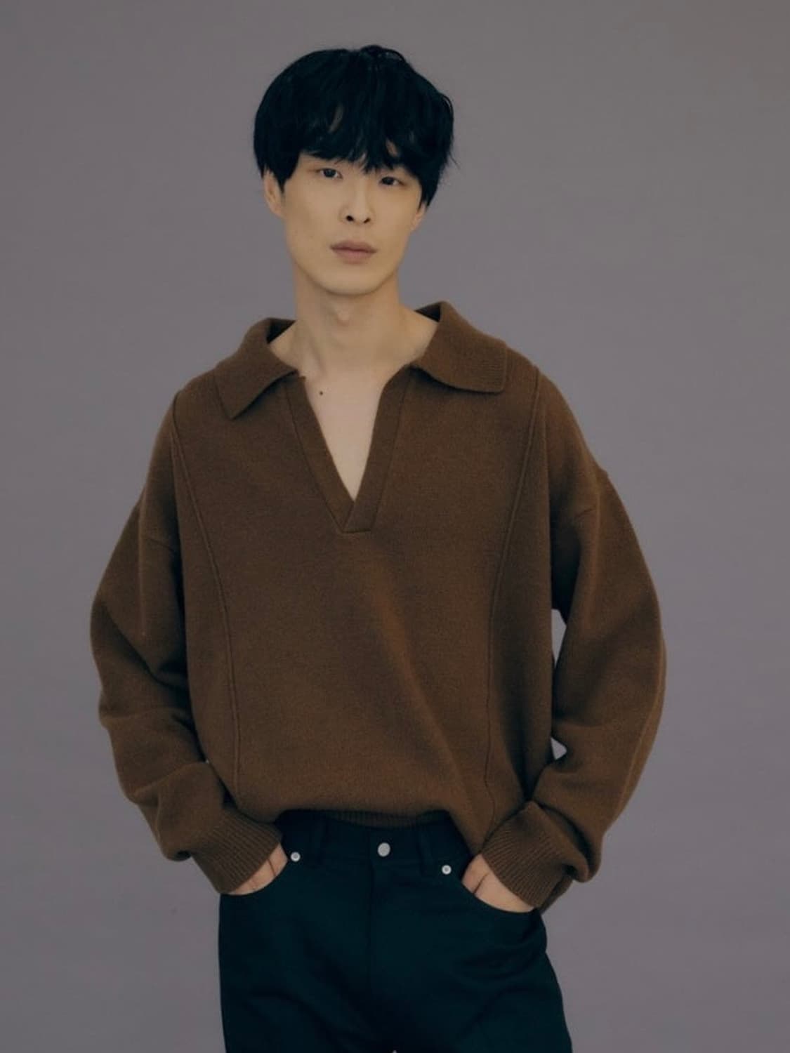 문선MOONSUN 카라 니트 상품이미지3