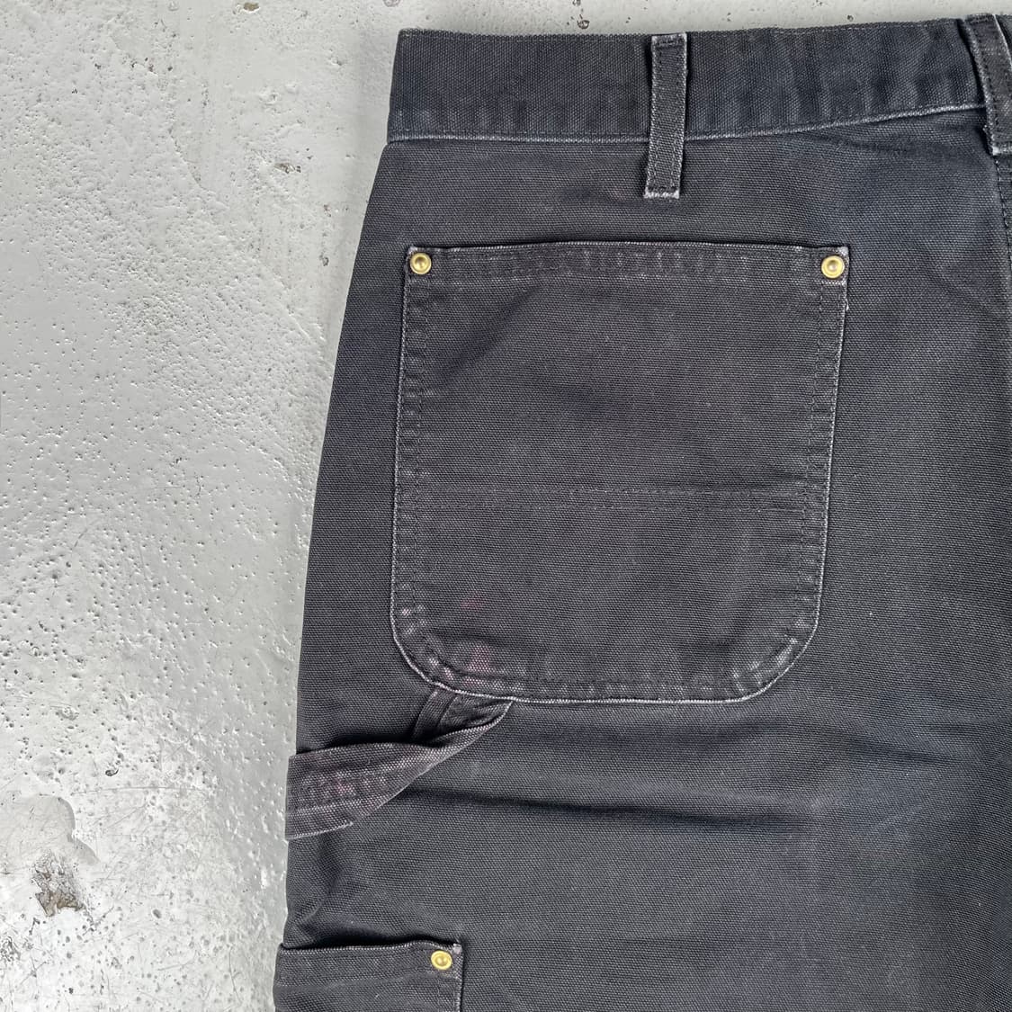 빈티지 칼하트 더블니B01 블랙 워크팬츠 상품이미지9