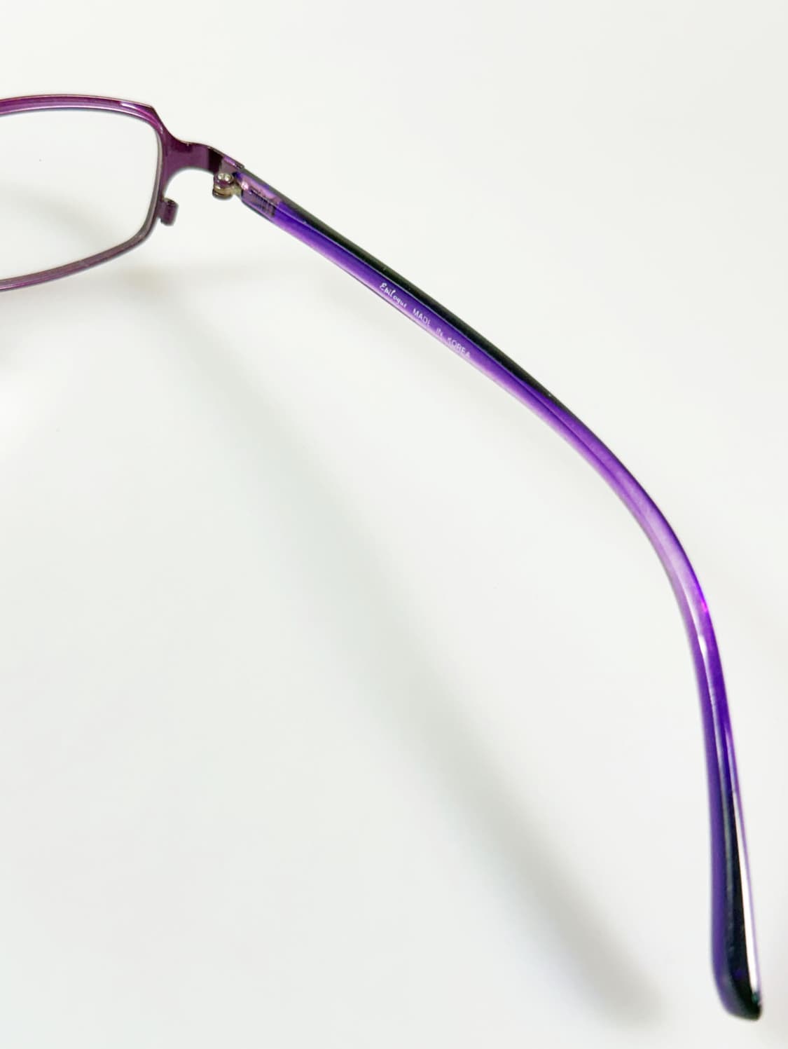 EPILOGUE 퍼플 슬림 스퀘어 메탈 프레임 빈티지 안경 상품이미지6