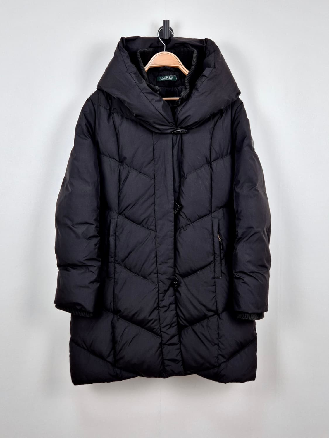 로렌 랄프로렌 쉐브론 퀼팅 더플 다운 롱패딩 상품이미지2