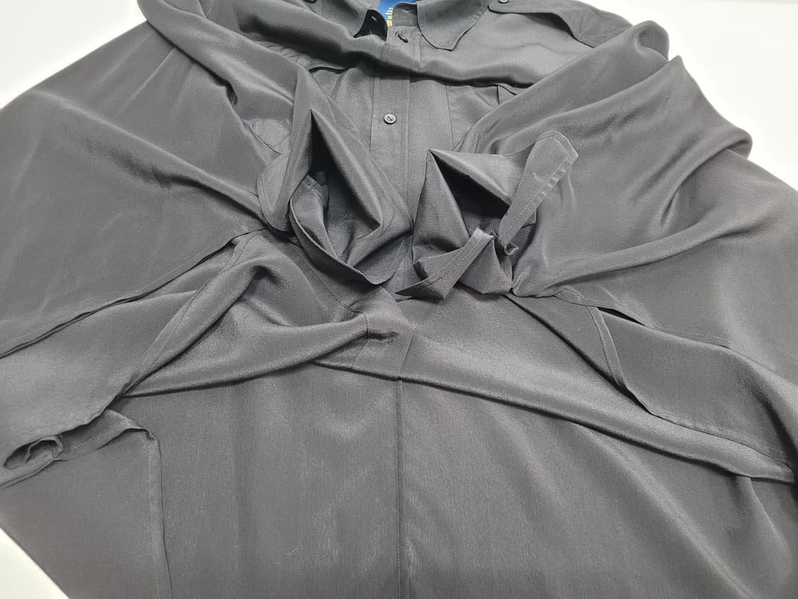 POLO 폴로랄프로렌 오버핏 실크 블라우스 셔츠 / 여 XS 블랙 상품이미지8