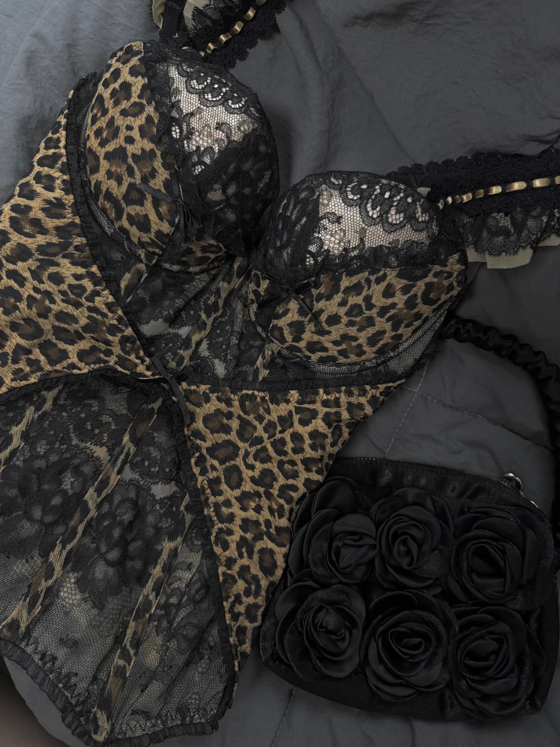 빈티지 대대장 갸루 호피 코르셋 상품이미지1