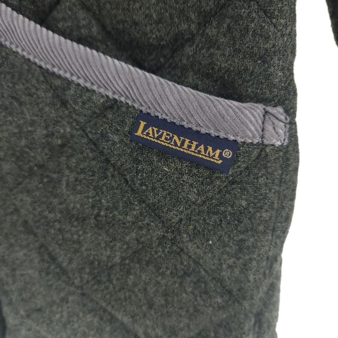 [여36]라벤햄 그레이 양모 퀼팅 자켓[Y61-198] 상품이미지5