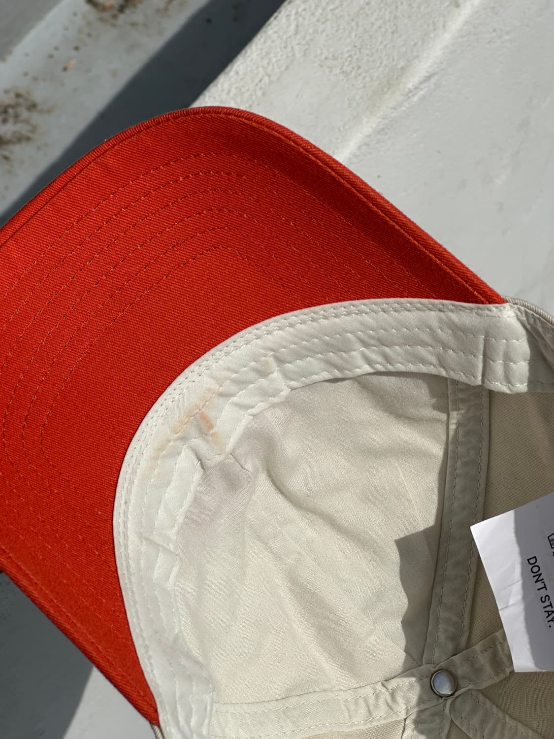 [F] ER 아이보리 오렌지 빈티지 볼캡 모자 상품이미지5