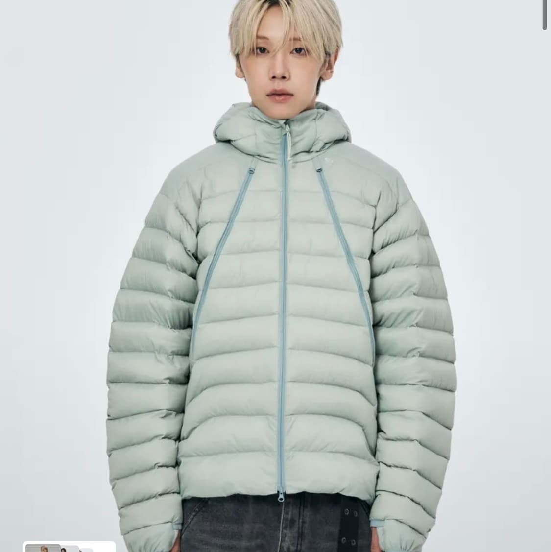 스키즘인듀싱 경량패딩 그린 M 상품이미지1