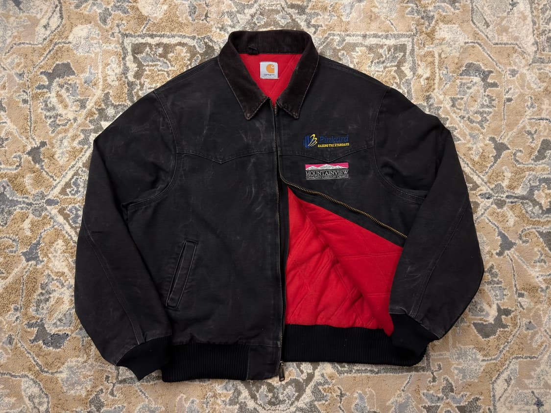 [칼하트] 90s 빈티지 J14 산타페 커스텀 블랙 자켓 오버핏 (XL) 상품이미지3