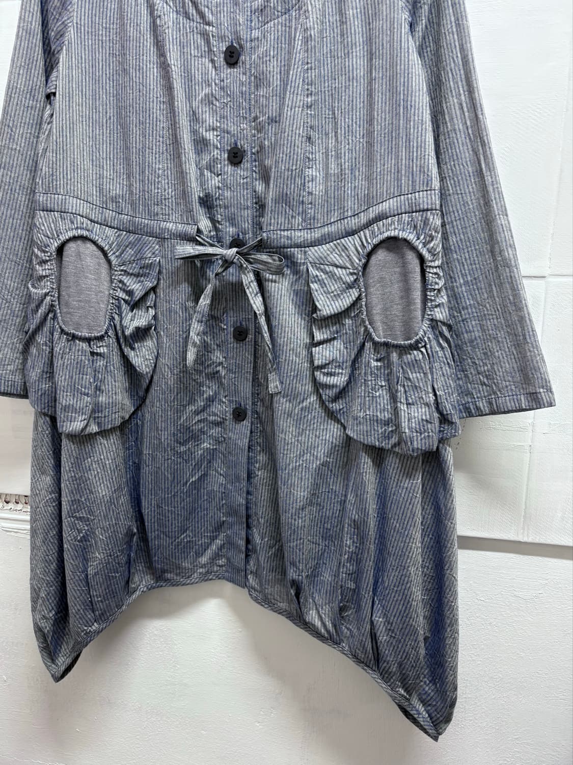 mitsuboshi Dress 꼼데st 코튼 셔링 코트 원피스 40 JP 상품이미지3