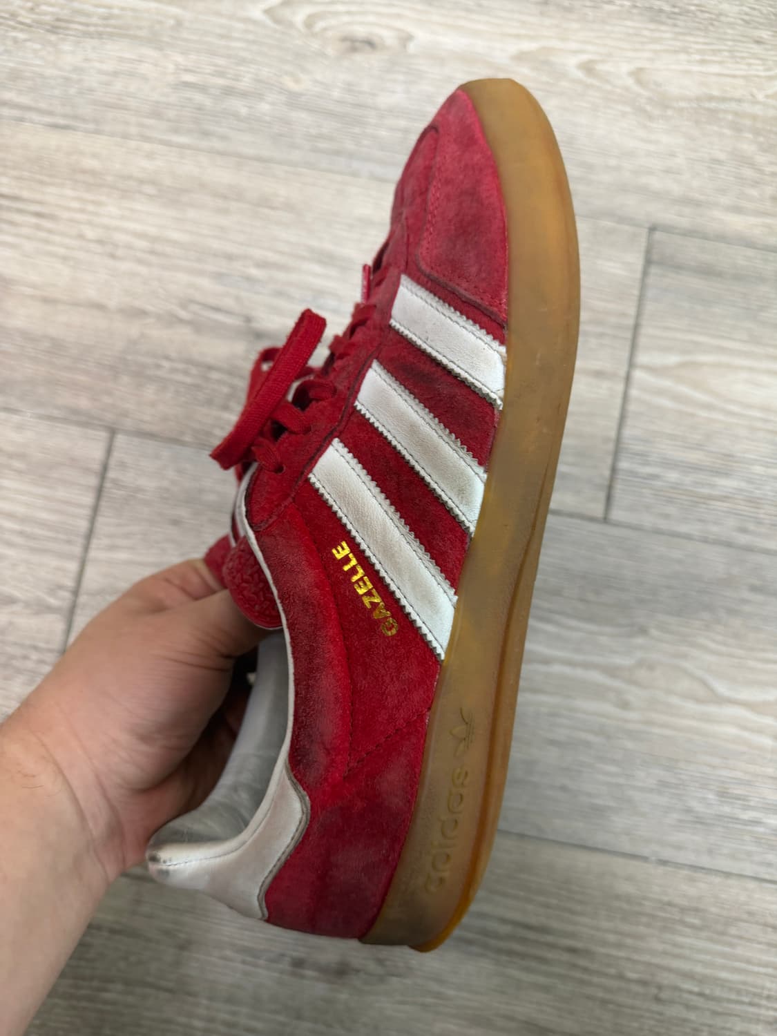 (급처)아디다스 가젤 인도어 스칼렛 275사이즈 상품이미지5