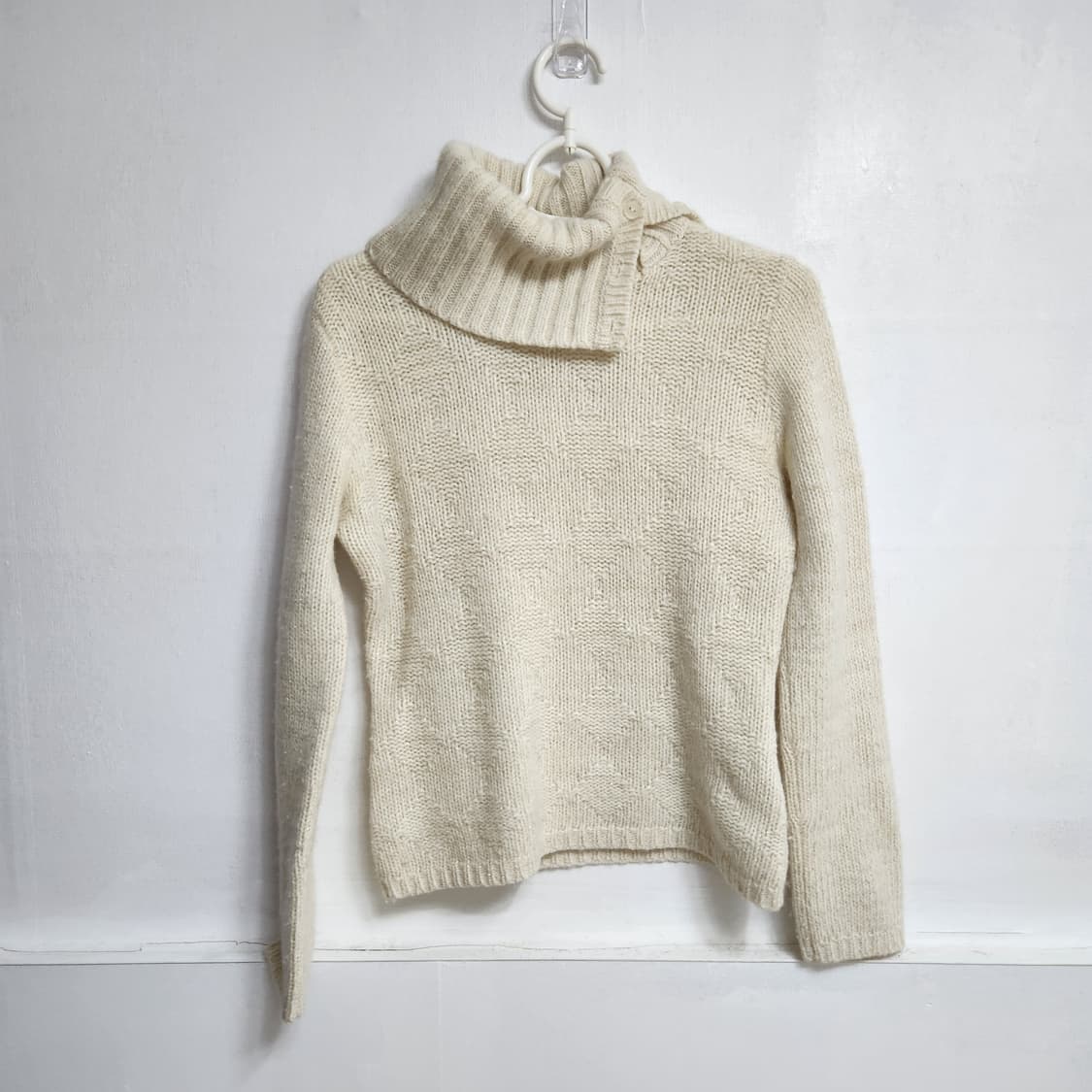빈티지 청순 아이보리 터틀넥 니트 상품이미지3