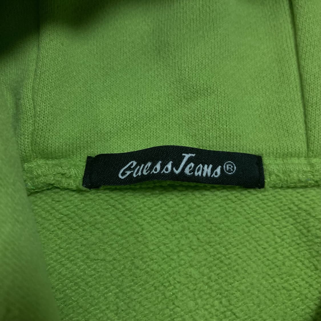 게스 y2k 스펠아웃 라이트 그린 후드티 상품이미지3