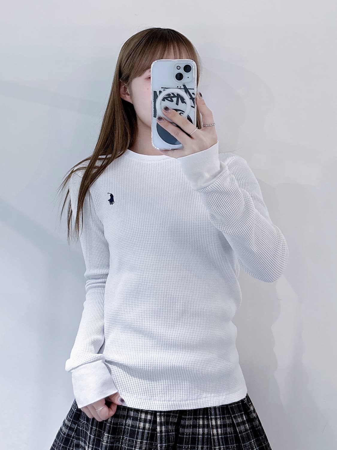 폴로 랄프로렌 화이트 포니 니트 슬리브 상품이미지1