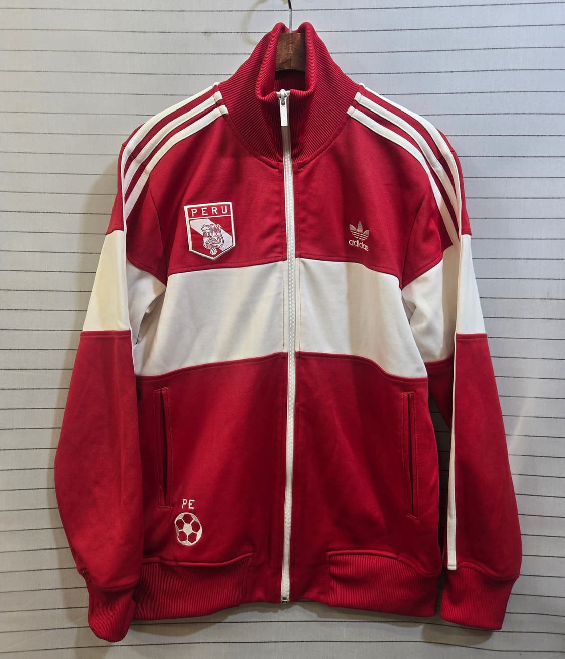 아디다스 페루 축구 져지 트랙탑 레드 상품이미지1