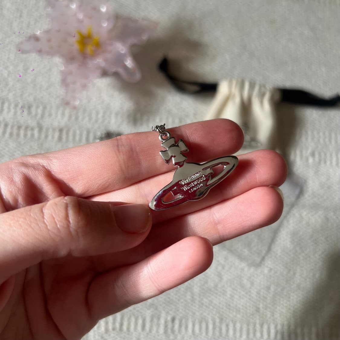 비비안웨스트우드 키카 펜던트 목걸이 (퍼플 큐빅) 상품이미지6