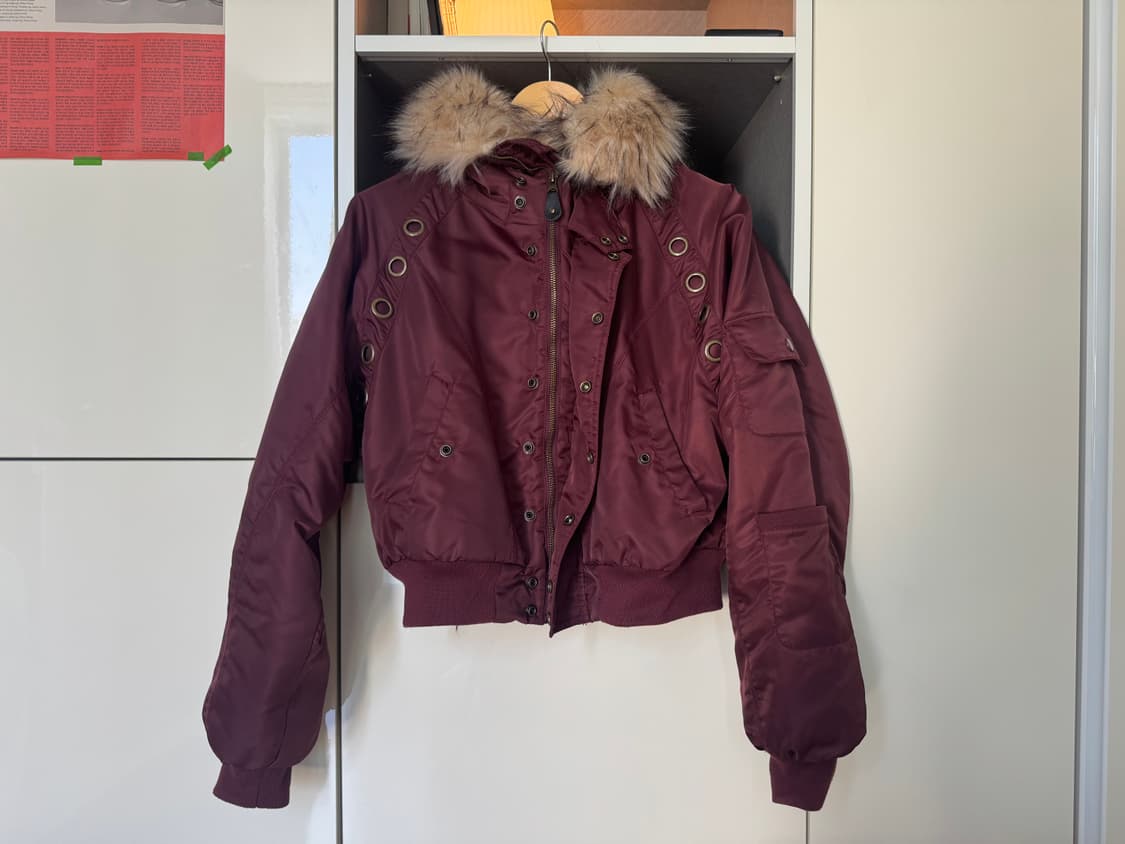 FancyClub 아일렛 패딩 버건디 상품이미지1