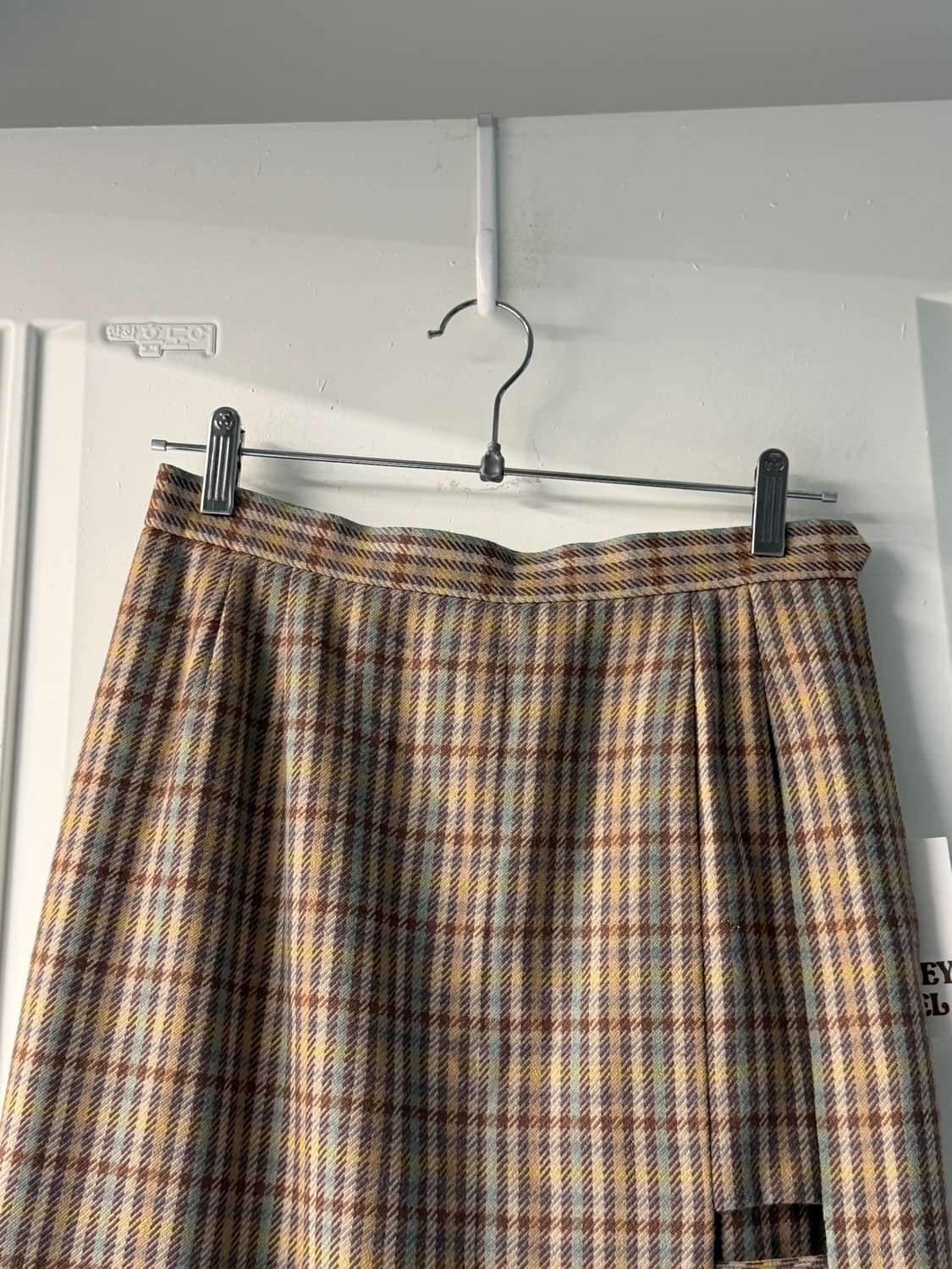 일본빈티지 체크 롱스커트 상품이미지6