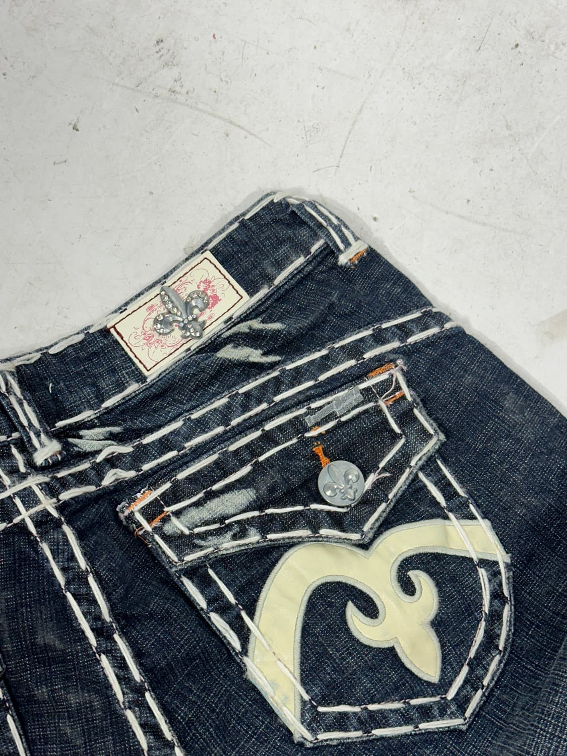 라구나비치 데드스탁 핸드메이드 부츠컷 데님 팬츠 갸루 청바지 32 상품이미지10