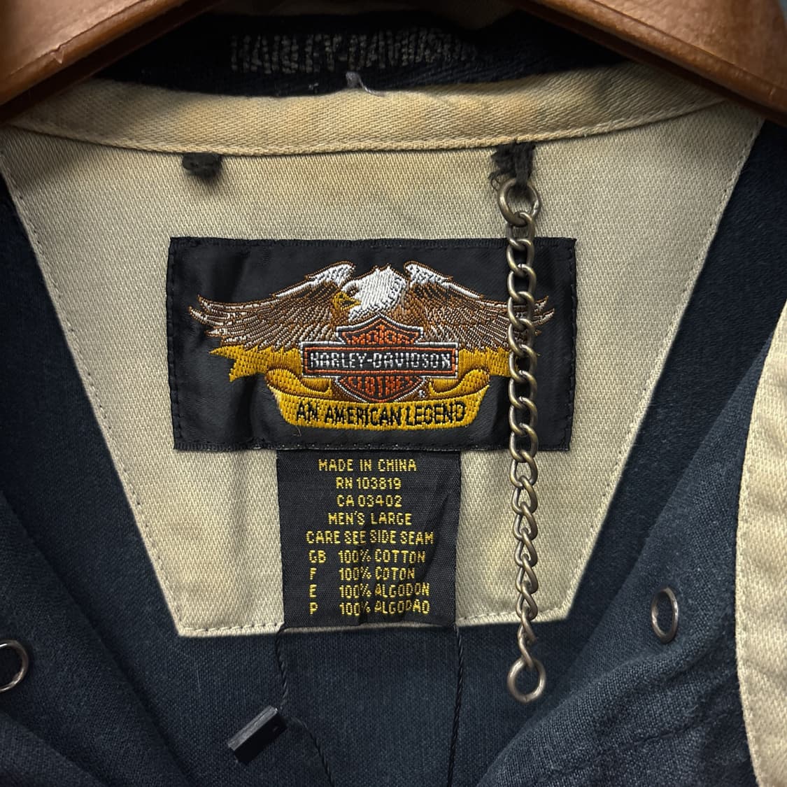00s 할리데이비슨 바앤쉴드 리벳포켓 빈티지 페이딩 워크셔츠 N1190 상품이미지8