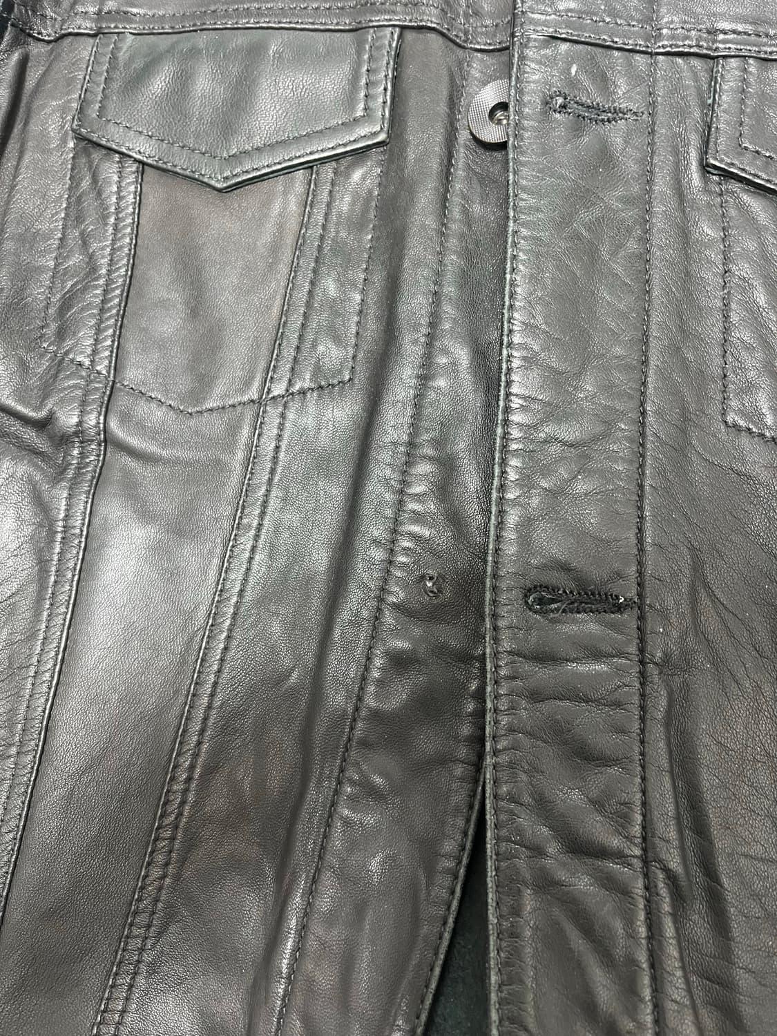 띠어리 (Theory) 레더 트러커 자켓 상품이미지2