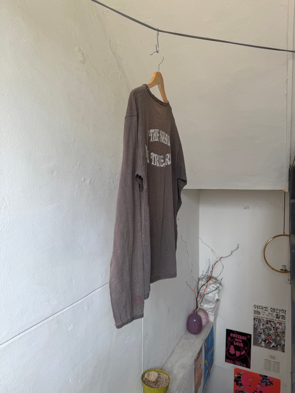 100% 코튼 루즈핏 빈티지 프린팅 티셔츠 상품이미지7