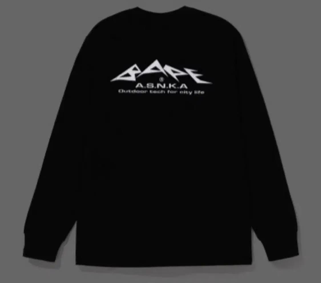 베이프 리플렉티브 롱슬리브 블랙 S 상품이미지3