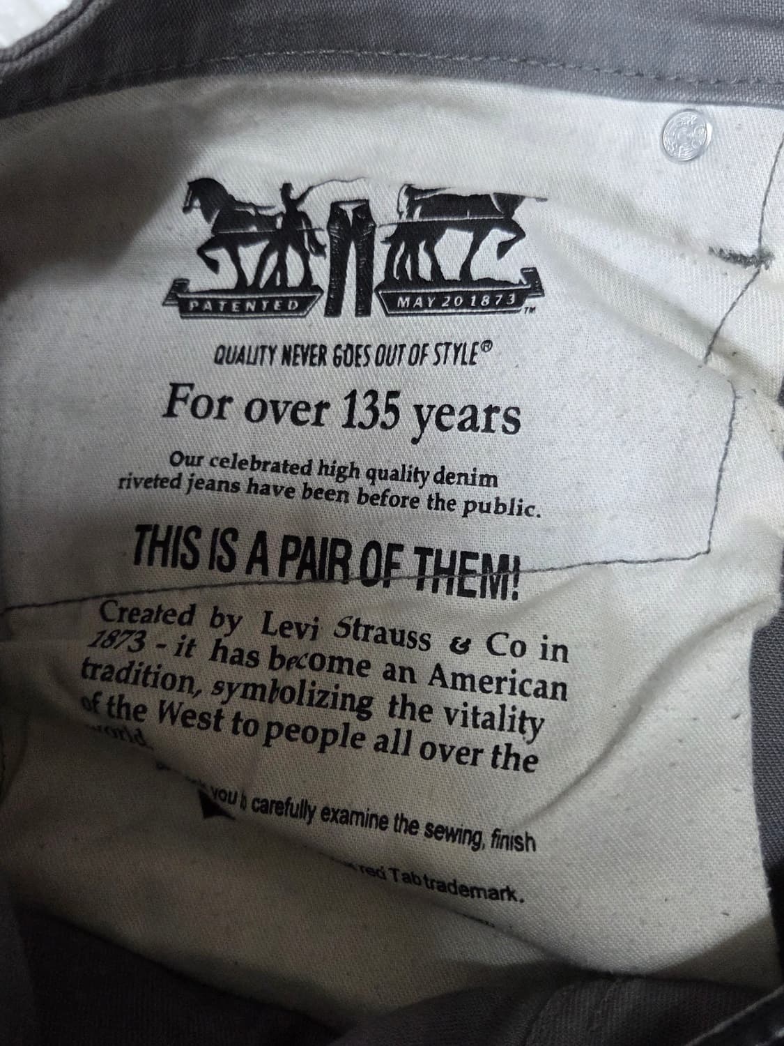 리바이스 505 그레이 데님 팬츠 W32 L34 상품이미지6