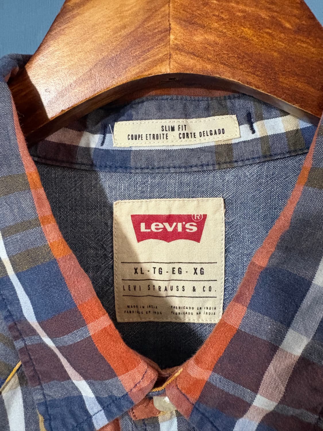 00‘s Levis Madras check western shirt.  상품이미지4