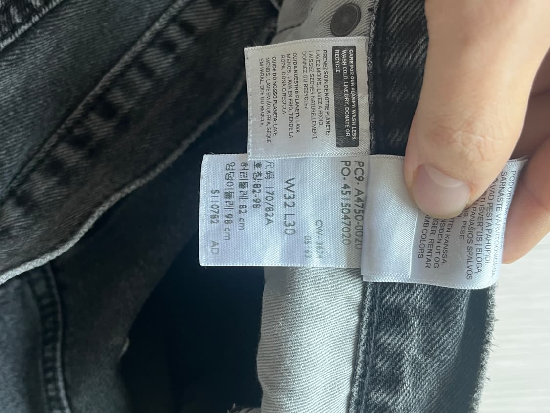 리바이스 578 흑청 32/30 상품이미지4