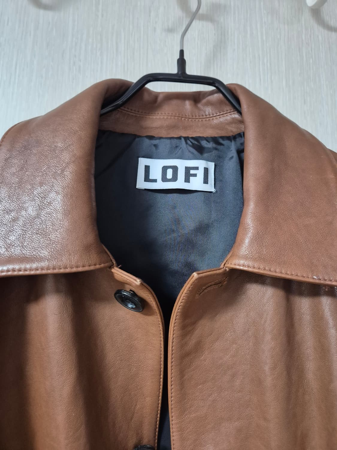 로파이 LOFI  레더 자켓 버튼업 램 양가죽 자켓 ( 브라운) 라지 상품이미지7