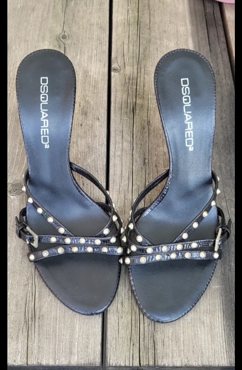 DSQUARED2 리얼가죽 스터드 힐 36 상품이미지6