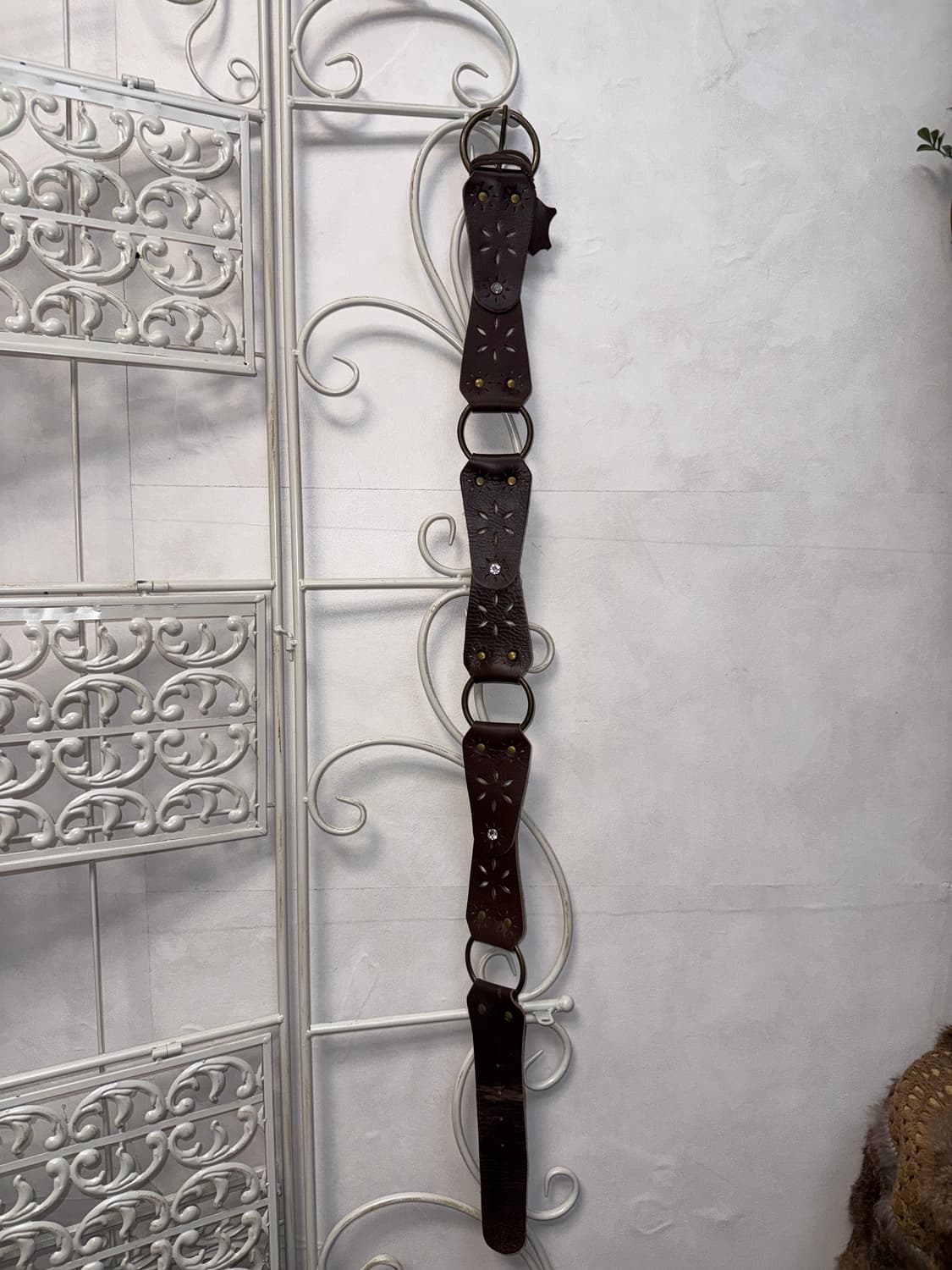 Brown bohemian flower cubic ring belt 상품이미지3