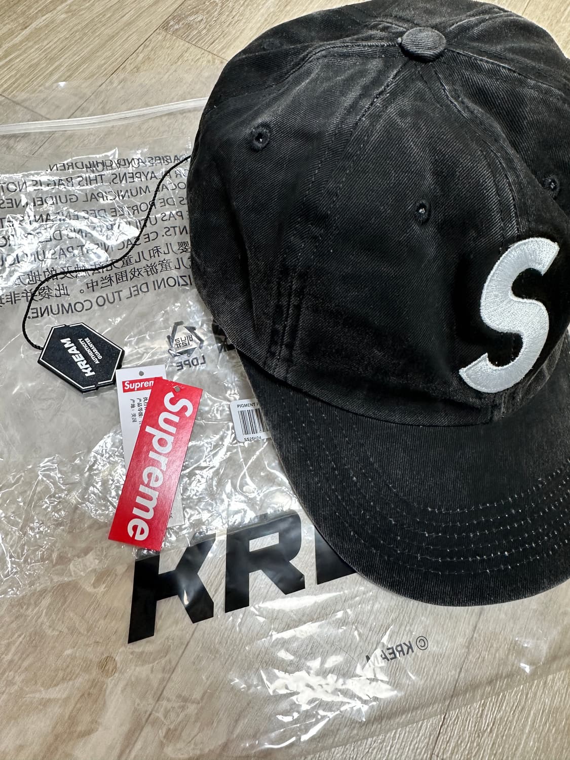 슈프림 S로고 볼캡 블랙 KREAM택포함 상품이미지2