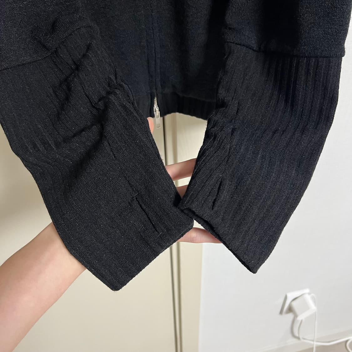 레이어가디건4 Layer Cardigan Ash Black 상품이미지5