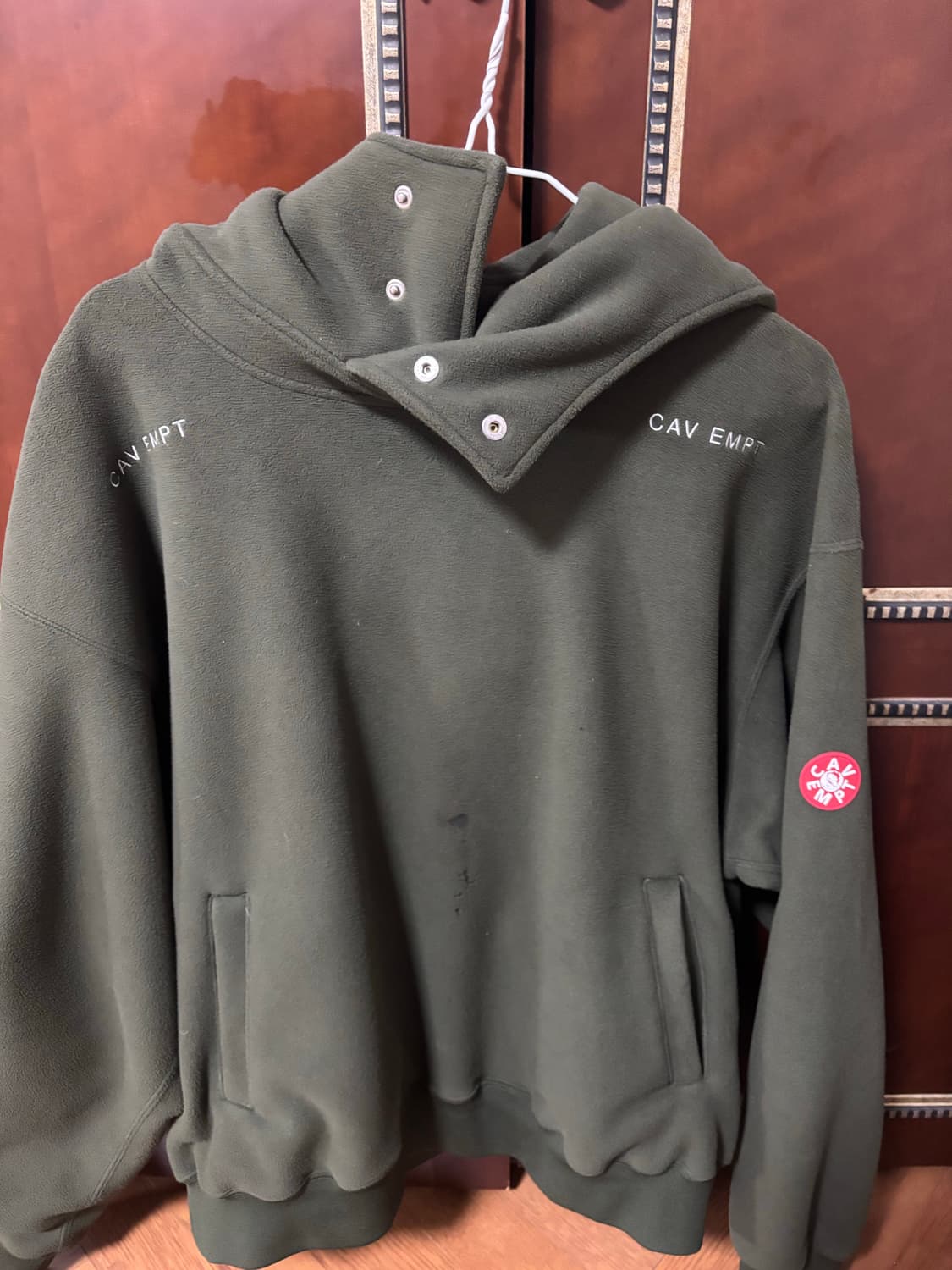 카브엠트 넥 스냅 플리스 후드 그린 - 24FW 상품이미지1