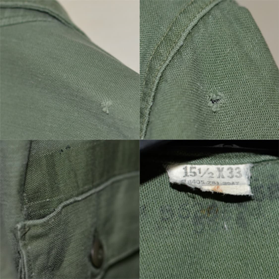 70s U.S. AIR FORCE SAC 패치 OG-107 반팔 셔츠 상품이미지4