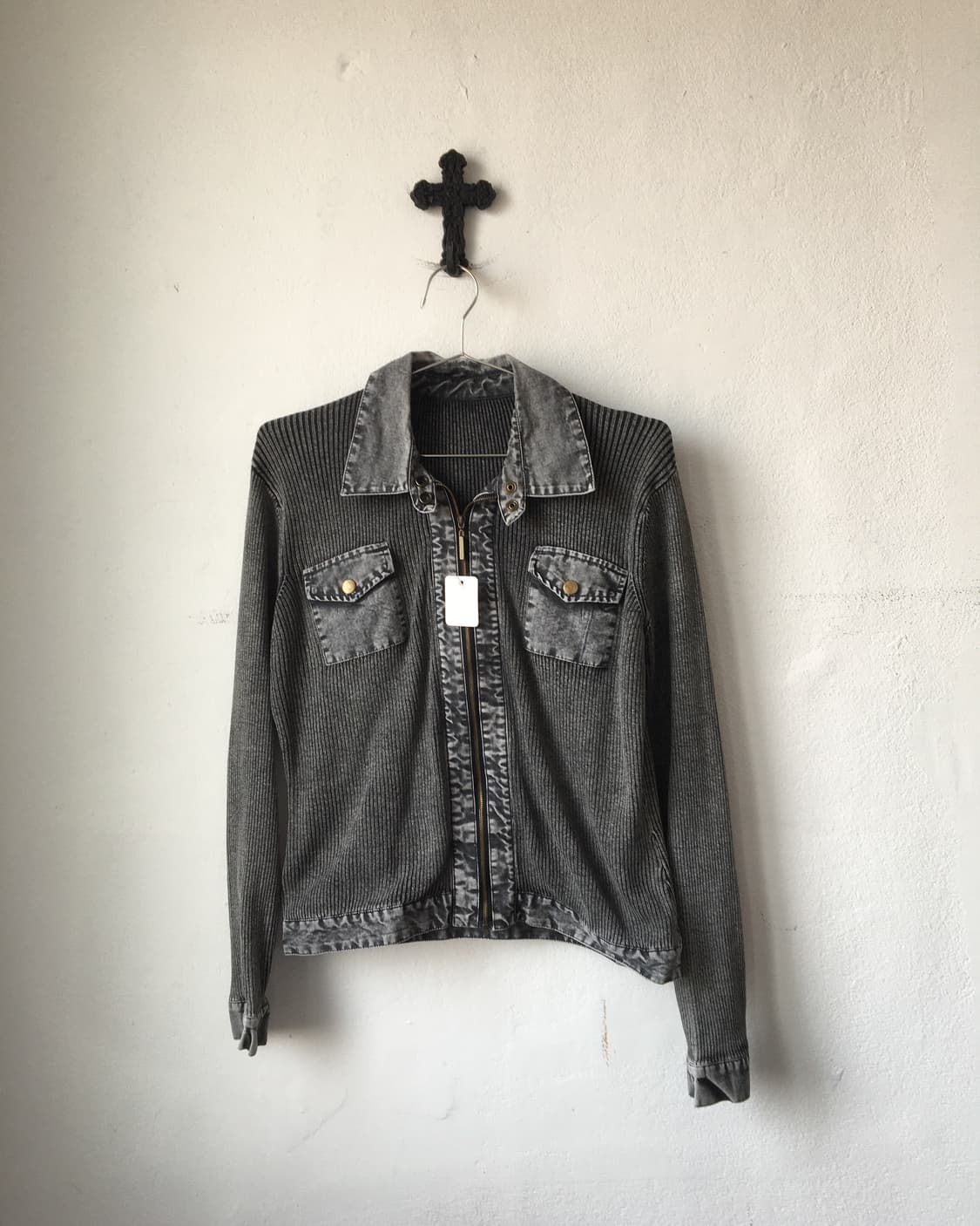 Pocket point ribbed zip up 상품이미지2