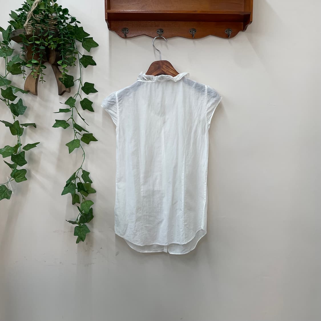 페어리 엔젤 화이트 프릴 슬리브리 블라우스 상품이미지3