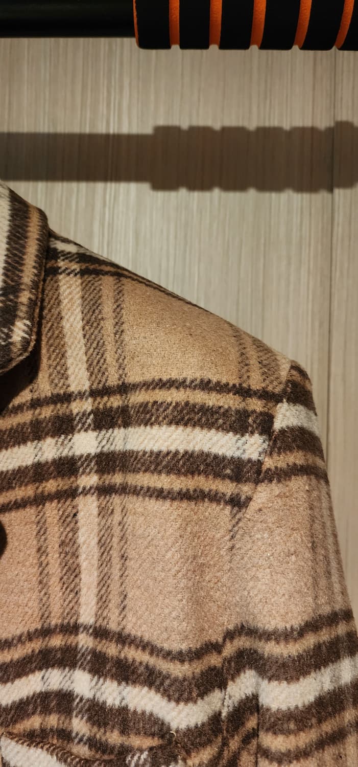 베이지 체크 자켓 XL 상품이미지4