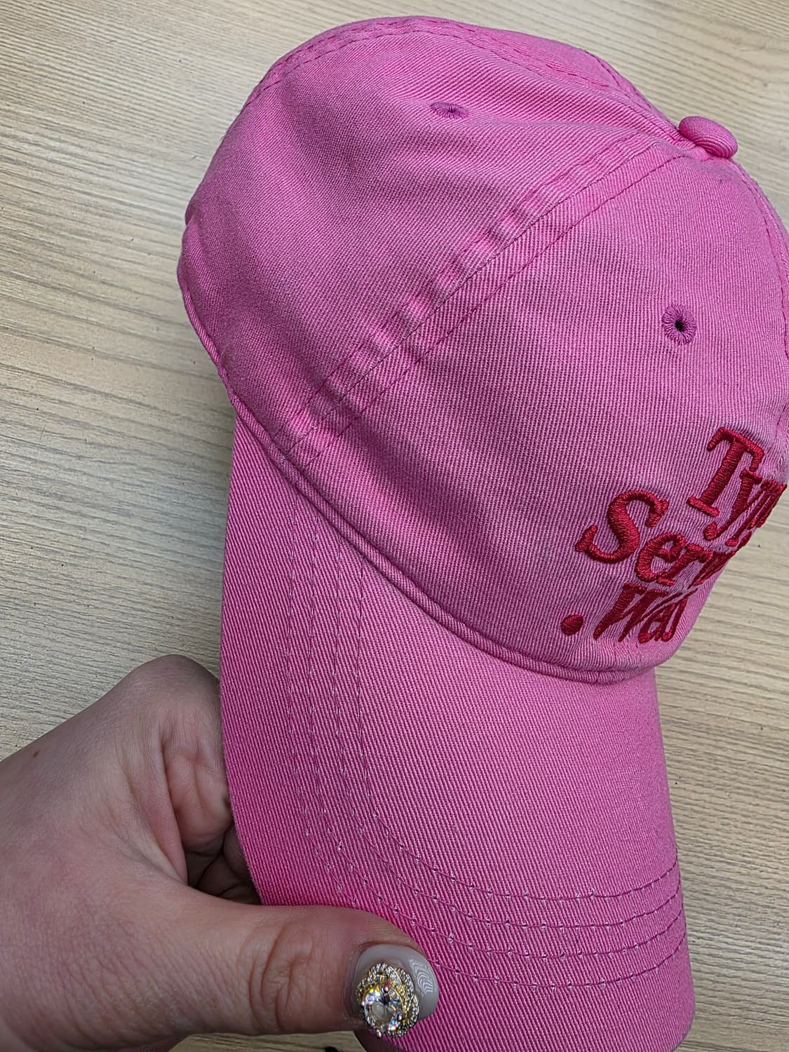 타입 서비스 핑크 볼캡 상품이미지3