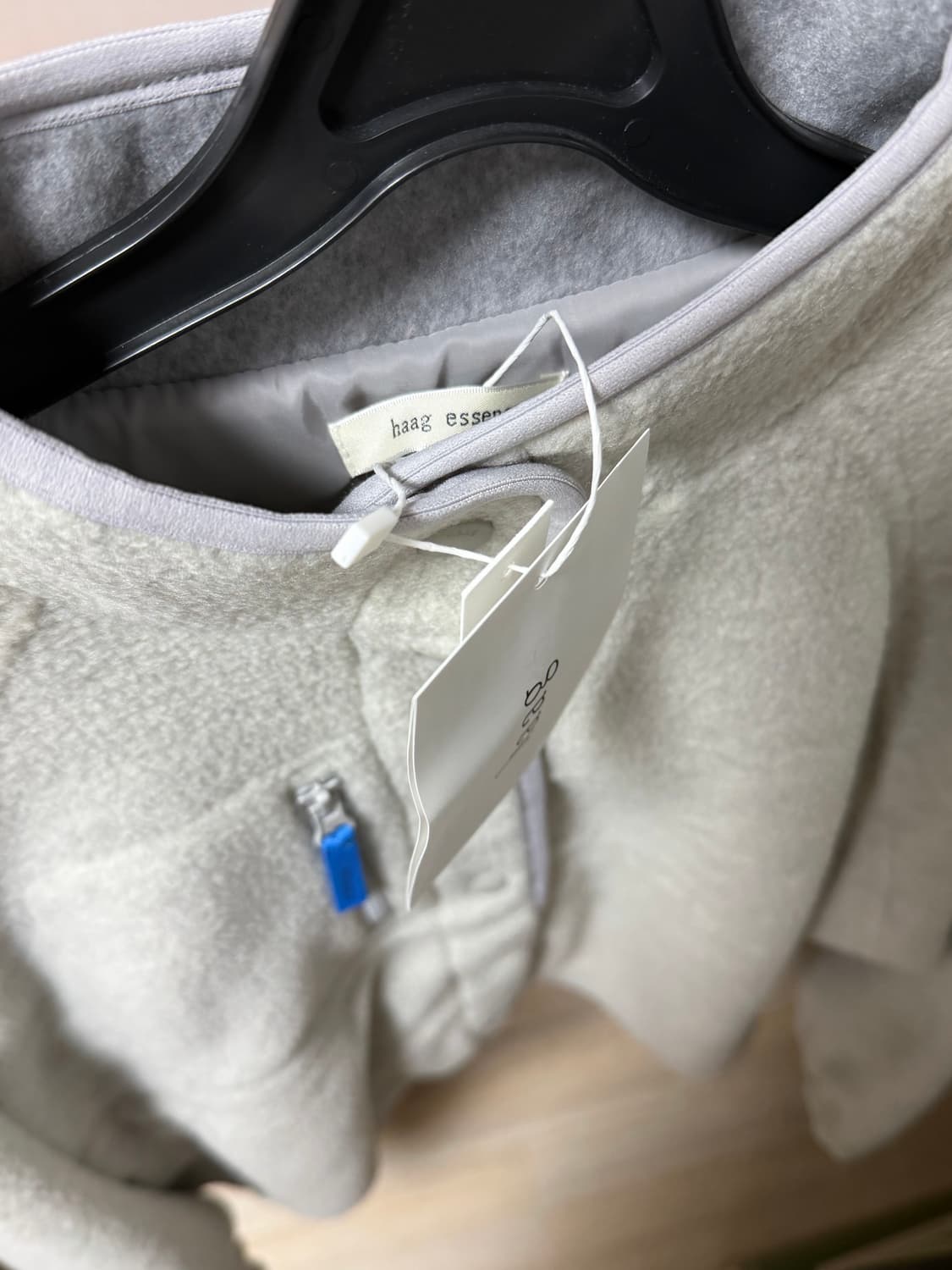 새상품 헤이그 플리스 haag button up fleece 스노우멜란지 상품이미지3